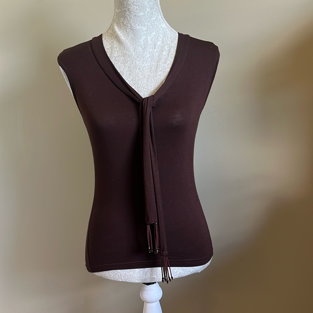 Cache Top with Beaded Tie